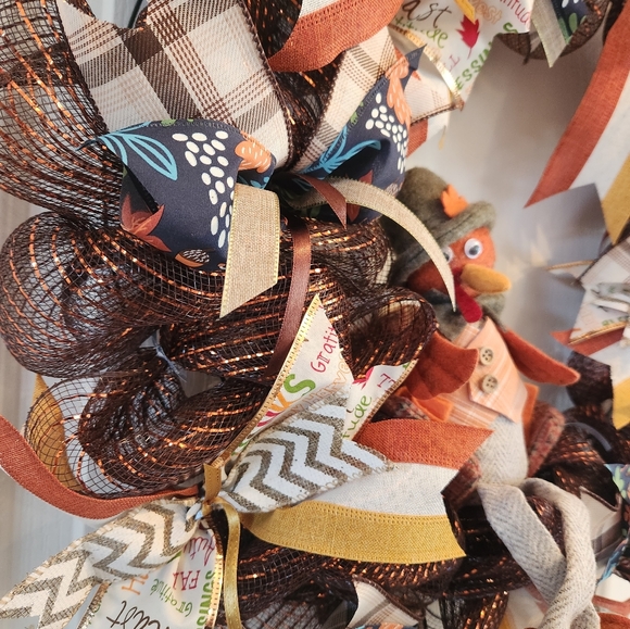 Gobble till you wobble Thanksgiving Wreath - Picture 6 of 6